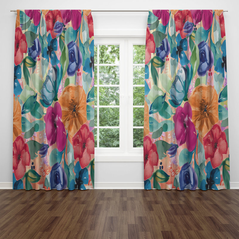 Semi Sheer Curtain Pair, 56" W x 78" L