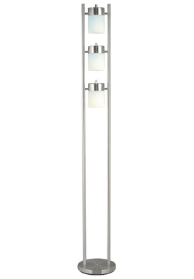 65"H 3-WHITE-HEAD WITH TWO WAY ADJUSTABLE FLOOR LAMP (1 PC/CTN/ 1.10 Cu Ft/12.32 G.W. lbs)