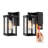 Niyae 11" Classic Outdoor Wall Sconce with Built-in GFCI Outlet 1 Light in Matte Black
