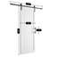 Porte de grange en bois manufacturé avec quincaillerie d'installation-87183456-59126649