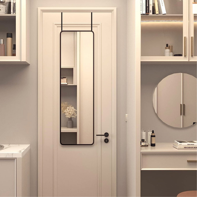 Miroir 47 po x 14 po., Noir