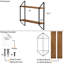 Asem 2 Piece Paulownia Solid Wood Tiered Shelf