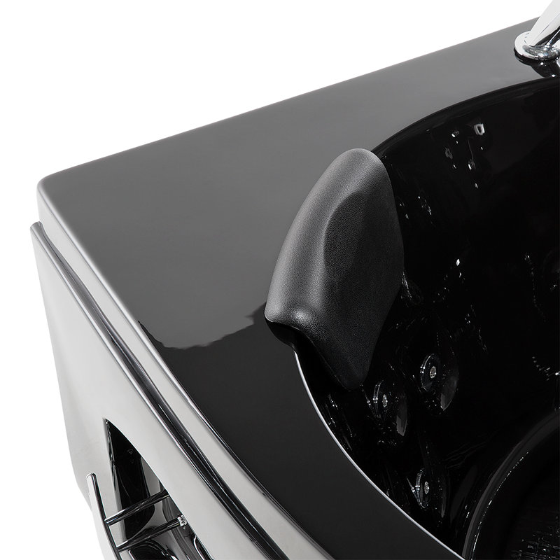 Borne 1980mm x 144mm Whirlpool Acrylic Bathtub with Tap, Black