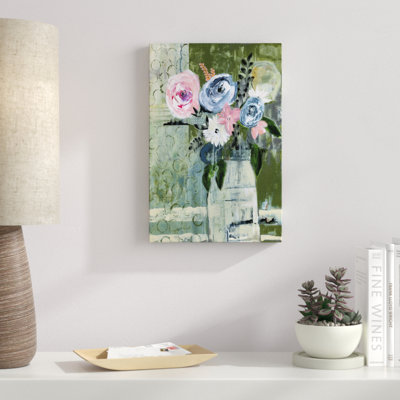 «Modern Floral Circle», peinture sur toile