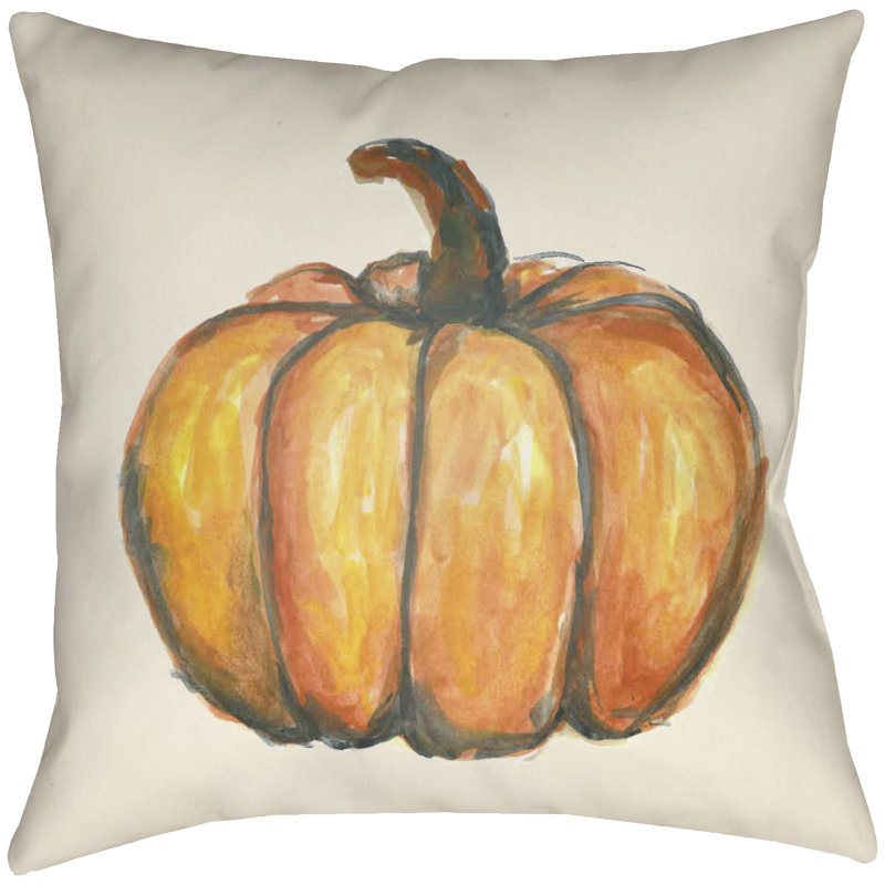 Lodge Cabin Squash Outdoor Square Pillow Cover & Insert, 16" H x 16" W
