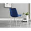 Alezzo Modern High Gloss Extendable Dining Table Set with 6 Luxury Velvet Dining Chairs-90277944