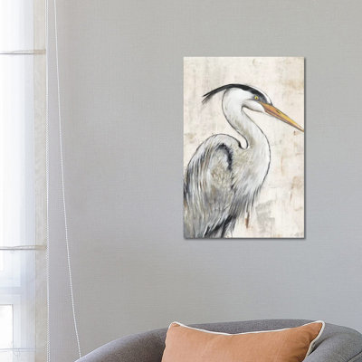 Grey Heron I by Tim OToole - Wrapped Canvas Print