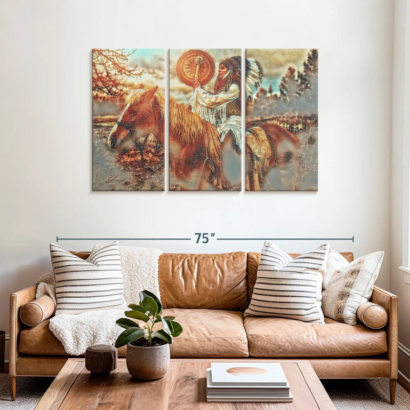 Lelar Indian War Horse, 36" H x 57" W