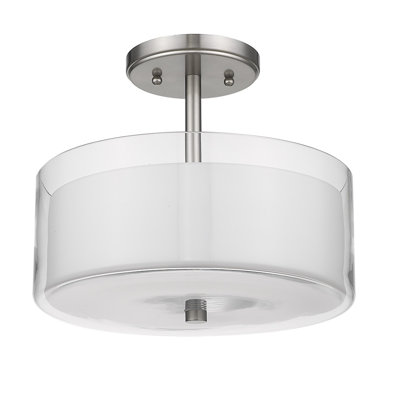 Zinia Glass Semi Flush Mount