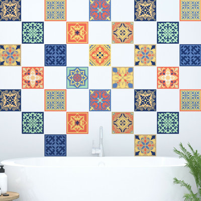 38.1cm W x 38.1cm L PVC Peel and Stick Mosaic Tile