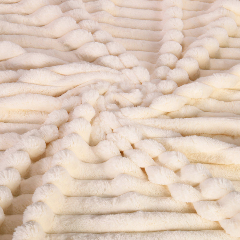 Throw Blanket, 63" W x 63" L, Beige