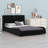 Upholstered Platform Bed With Thickened Headboard, Bluetooth Speakers And RGB LED Light-524316806