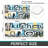 Collage Kitchen Themed Home Decor Kitchen Mats 2 Pcs Multicolor