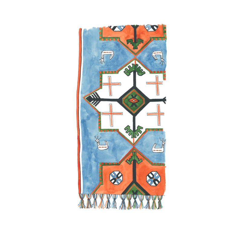 Motif de tapis à motifs 4 par Marie Lawyer - impression d'un seul cadre photo sur papier, H 25 po x l 19 po