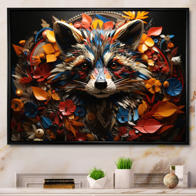 " Curious Raccoon Collage III "