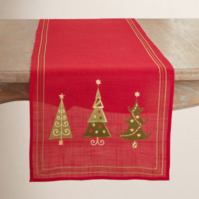 Floral Christmas Table Runner