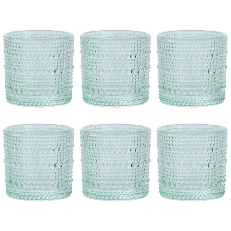 Ensemble de six verres à liqueur Halo, Sarcelle