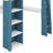 FUll Size Loft Bed With Storage Shelves, Clothes Rails, Desk-1297339137