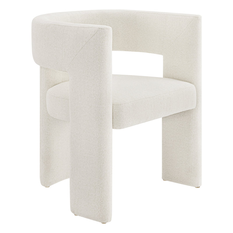 Upholstered Dining Chair, Mellow Ivory