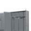 Grand lit escamotable mural avec placard, gris