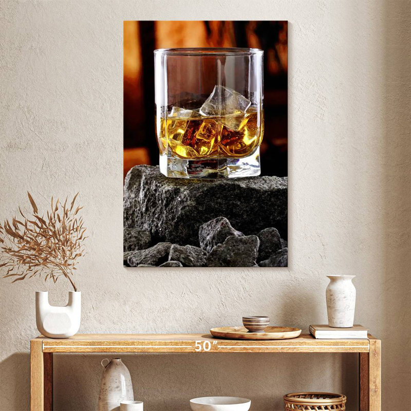 Yarlin Whiskey On Rocks, 39" H x 26" W