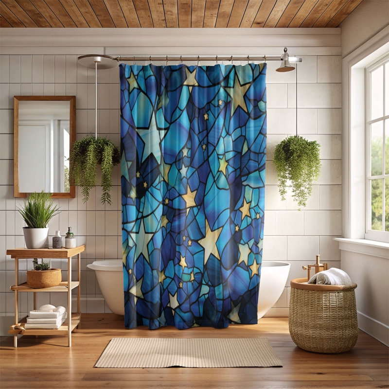 Rideaux de douche standards 1 pièce, H 74 po x l 71 po