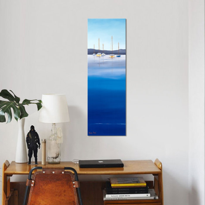 «Waterline I», reproduction sur toile, H 60 po x l 20 po x P 1,5 po, Toile tendue