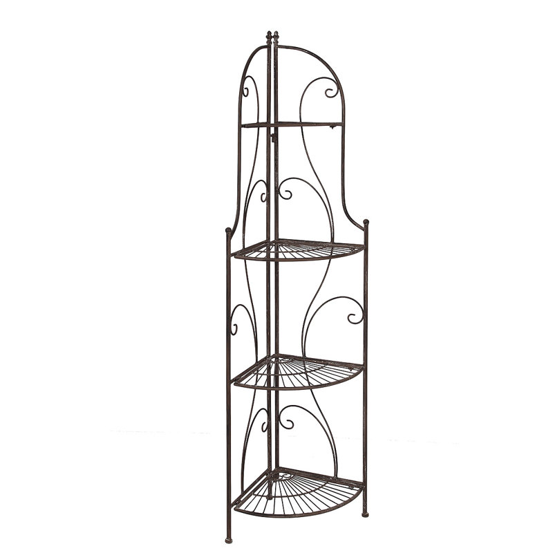 Carrow 157 cm H x 47 cm W Corner Bookcase, Antique brown