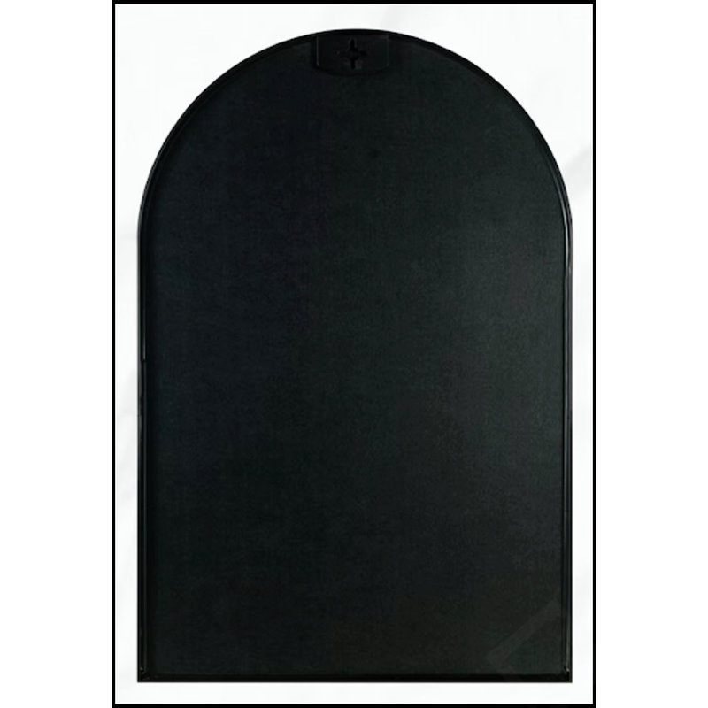 Miroir de salle de bain arqué en métal pour mur avec verre HD et cadre antirouille