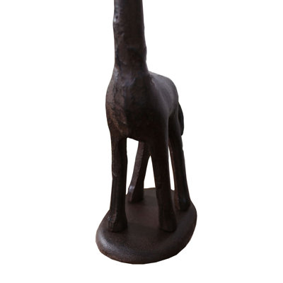 Cast Iron Giraffe Toilet Paper Holder Brown | Vintage Giraffe Toilet Paper Holder Stand, Antique Cast Iron Bathroom Decor, Freestanding Tissue Rack for Bathroom, Gift Idea
