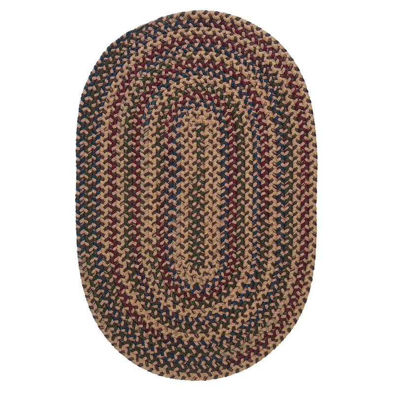 Tapis géométrique en laine tissé à la main Artrina en brun / bleu / vert, Tapis de couloir 2 pi x 9 pi