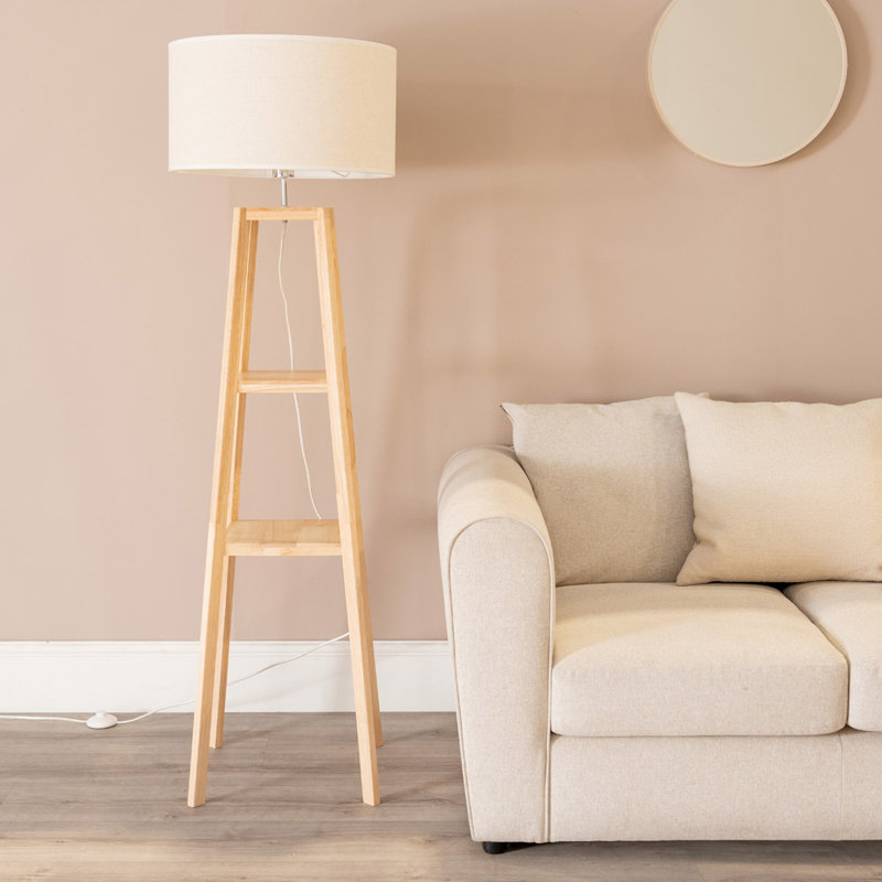 Asteria 150cm Natural Traditional Floor Lamp, Yes