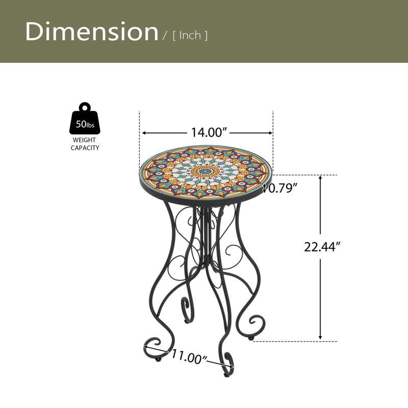 Table d'appoint d'extérieur
