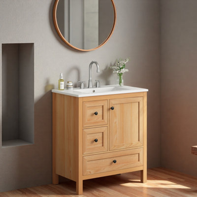 30" Bathroom Vanity with Ceramic Sink