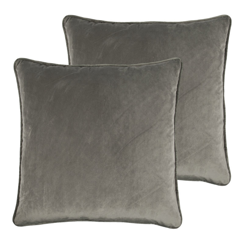 Velvet Reversible Throw Pillow, Taupe, 24" x 24"