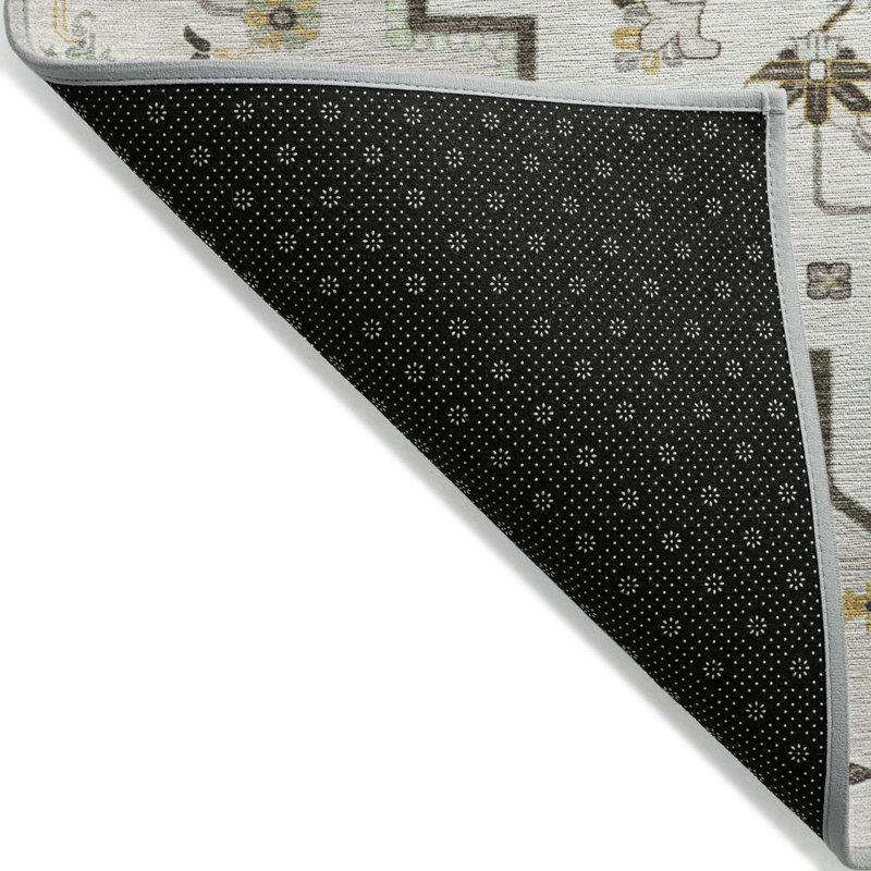 Bellaya Ivory Washable Indoor-Outdoor Rug - , 8' x 8'