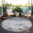 Aera Gray Washable Indoor-Outdoor Rug - -1365036181