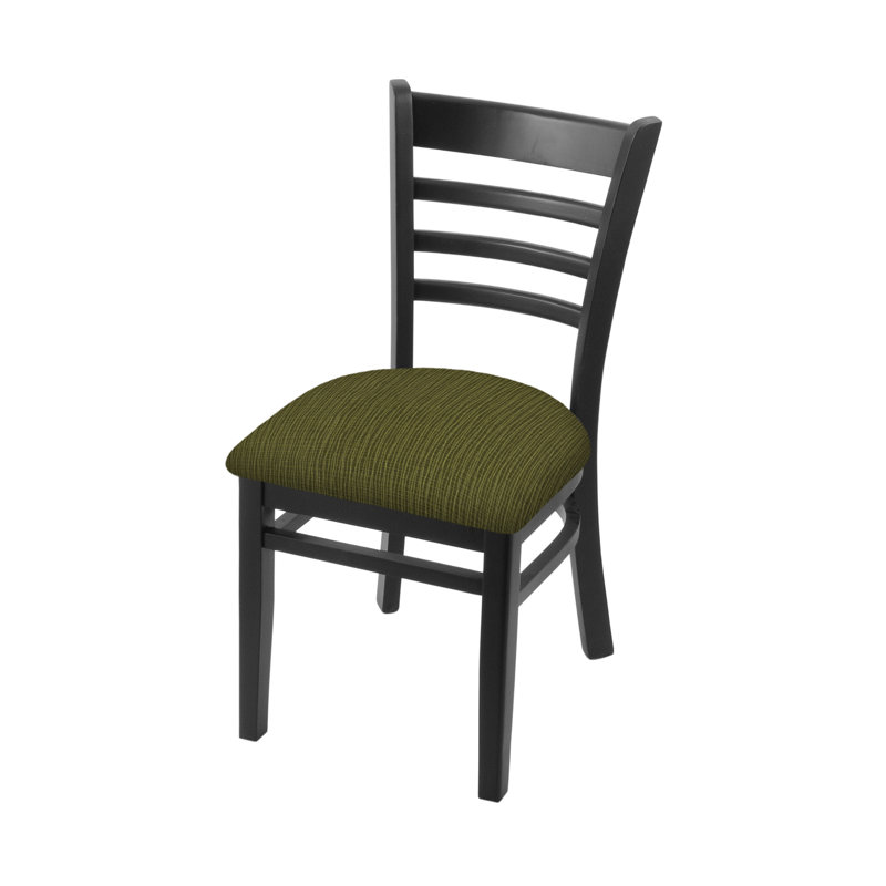 18'' H Upholstered Beech Side Chair, Black, Graph Parrot