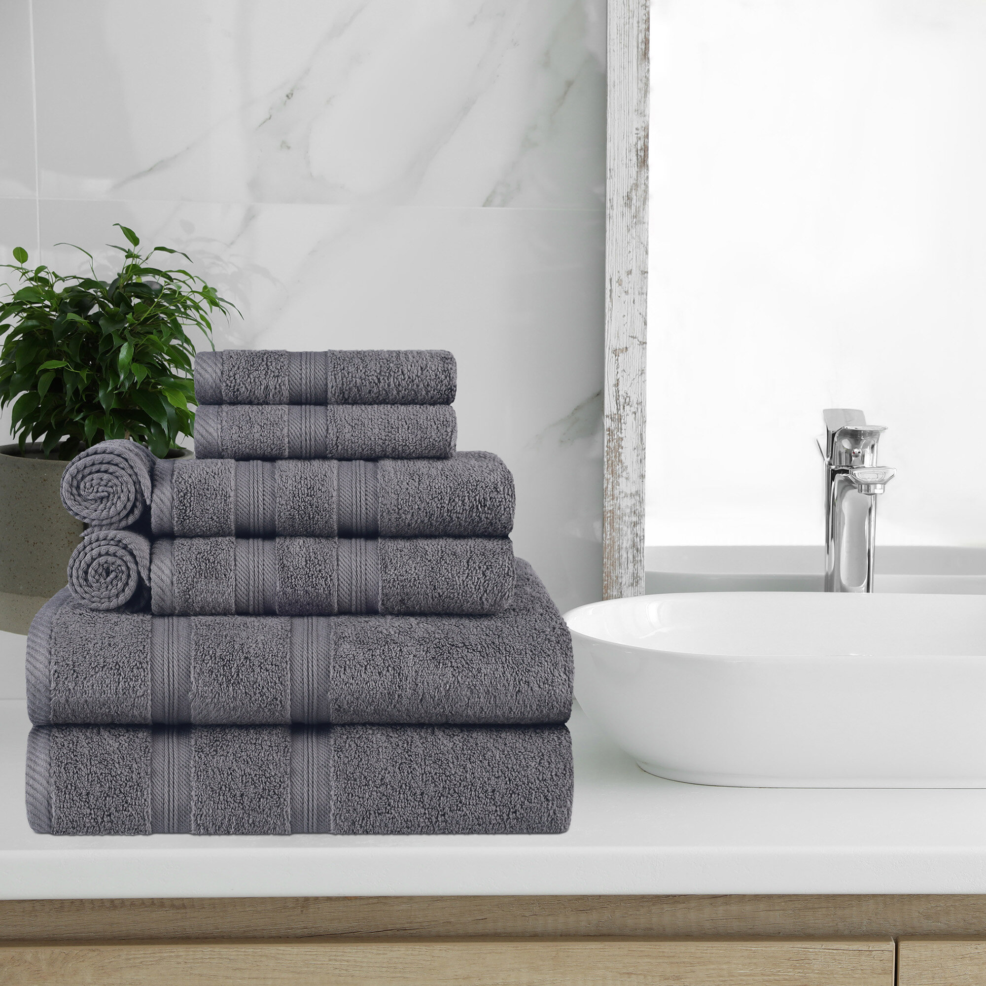 100% Cotton Towels Ultra Soft Towel Hand Bath Thick Towel Bathroom US STOCK