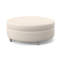 Duke Round Boucle and Velvet Ottoman-41241374-41242289