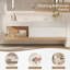 Ensemble de meuble-lavabo moderne flottant blanc et naturel avec lavabo 59 po