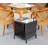 Laylia Outdoor Table Outdoor Coffee Table With Glass Top 19.25x 19.25x 21inch (L X W X H)