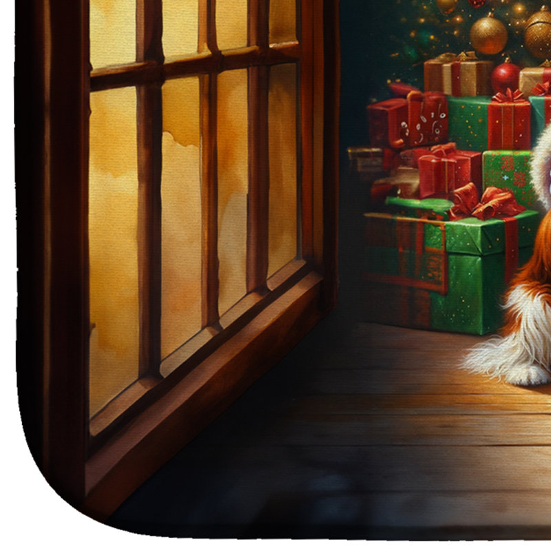Tapis de vaisselle Cavalier Spaniel and Santa Claus