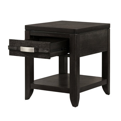 24X20x25" End Table With Fashionable Practical Drawer And Shelf, Brown Gorgeous Functional