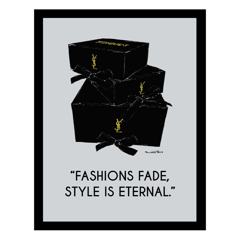 Impression encadrée de boîtes-cadeaux High Fashion Glam