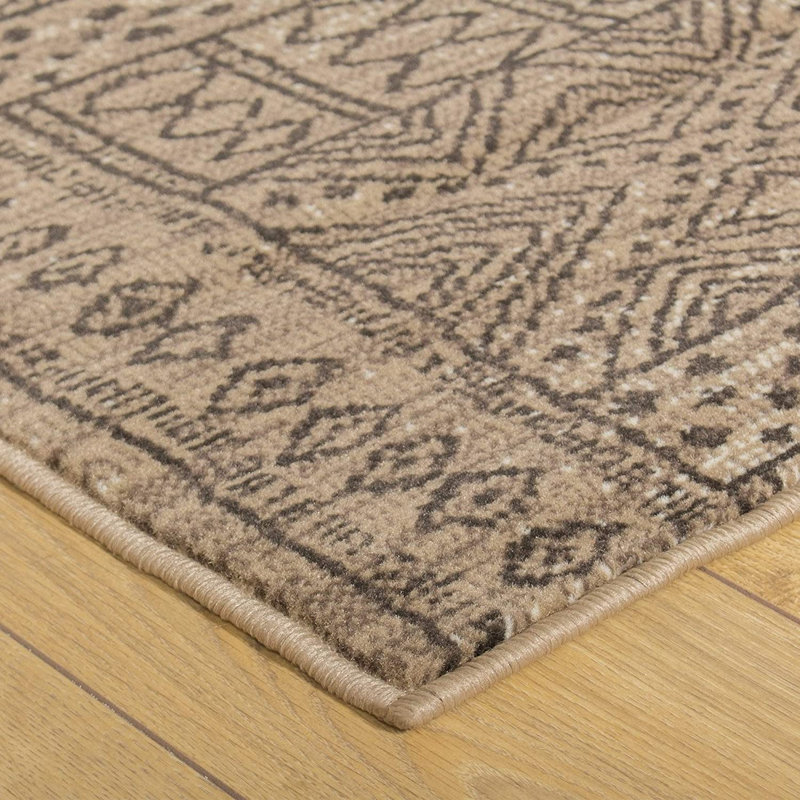 Bader Tufted Taupe Indoor/Outdoor Rug, Runner 60 x 420cm
