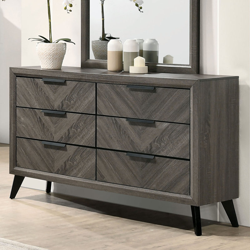 Keni 6 Drawer 58.88" W Double Dresser