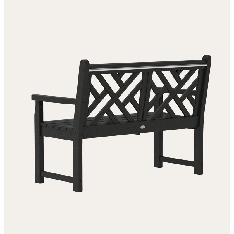 POLYWOOD Chippendale 48" Bench, Black
