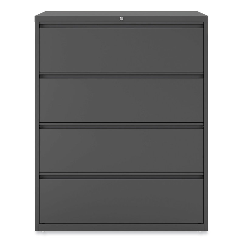 Charcoal 4-Drawer Lockable Lateral File Cabinet