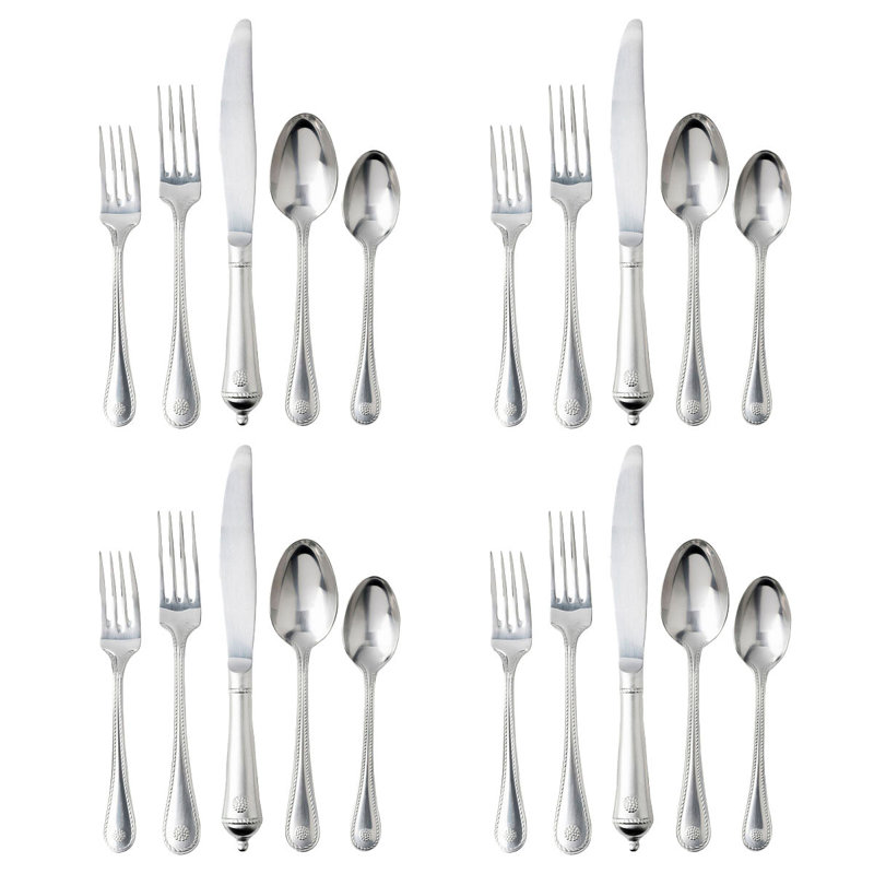 Berry & Thread Flatware Place Setting, Bright Satin